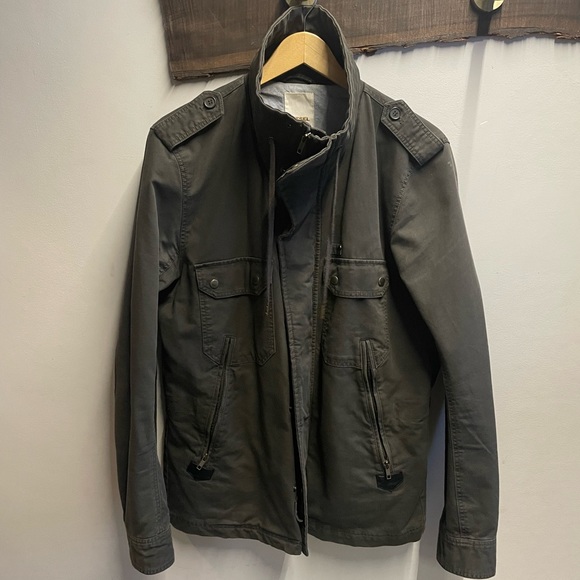 Diesel Moto Jacket - Dark Olive/Khaki Green - Picture 1 of 5